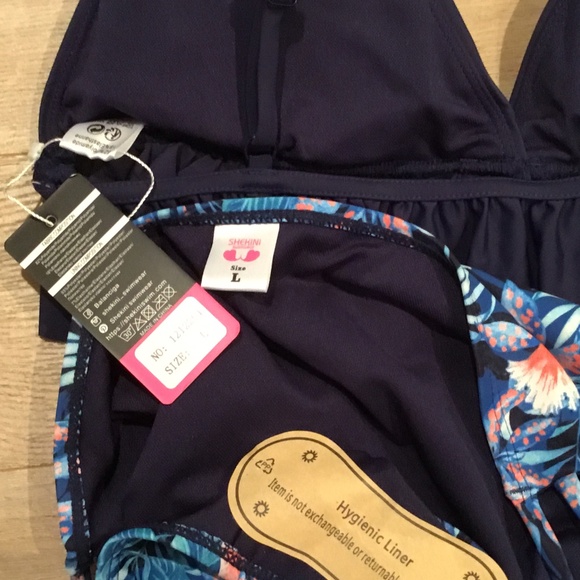 Women’s Ruffle Triangle Bikini With High Waisted Bottoms - Picture 6 of 6